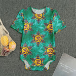 Boho Om Sign Pattern Print Men's Bodysuit