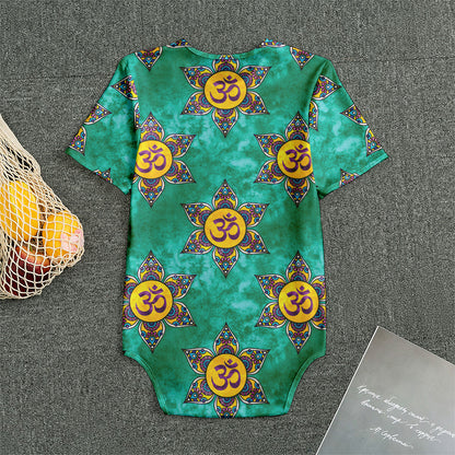 Boho Om Sign Pattern Print Men's Bodysuit