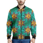Boho Om Sign Pattern Print Men's Bomber Jacket