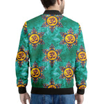 Boho Om Sign Pattern Print Men's Bomber Jacket