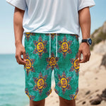 Boho Om Sign Pattern Print Men's Cargo Shorts