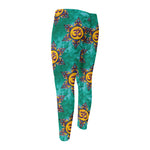 Boho Om Sign Pattern Print Men's Compression Pants