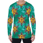 Boho Om Sign Pattern Print Men's Long Sleeve T-Shirt