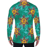Boho Om Sign Pattern Print Men's Long Sleeve T-Shirt