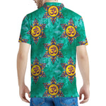 Boho Om Sign Pattern Print Men's Polo Shirt