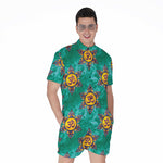 Boho Om Sign Pattern Print Men's Rompers