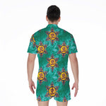Boho Om Sign Pattern Print Men's Rompers