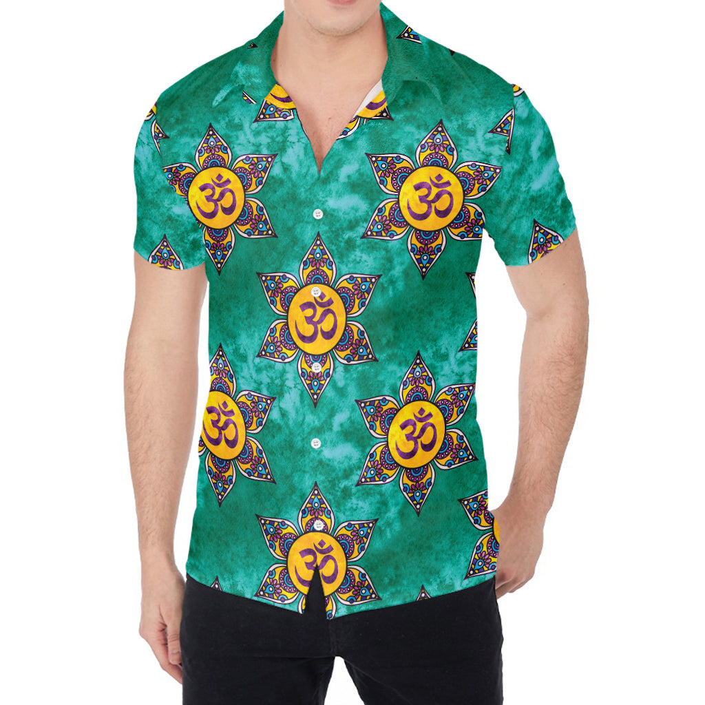 Boho Om Sign Pattern Print Men's Shirt