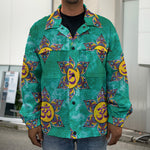 Boho Om Sign Pattern Print Men's Shirt Jacket