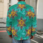 Boho Om Sign Pattern Print Men's Shirt Jacket