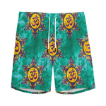 Boho Om Sign Pattern Print Men's Sports Shorts