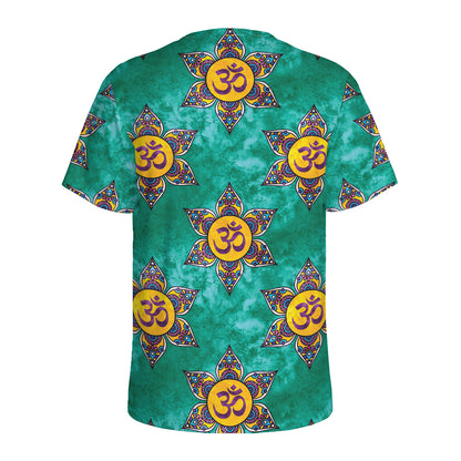 Boho Om Sign Pattern Print Men's Sports T-Shirt
