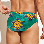 Boho Om Sign Pattern Print Men's Swim Briefs