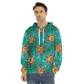 Boho Om Sign Pattern Print Men's Velvet Pullover Hoodie