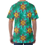 Boho Om Sign Pattern Print Men's Velvet T-Shirt
