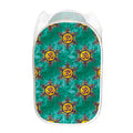 Boho Om Sign Pattern Print Mesh Laundry Hamper