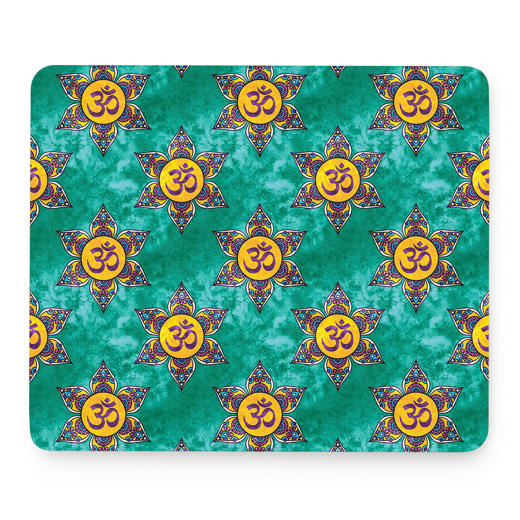 Boho Om Sign Pattern Print Mouse Pad