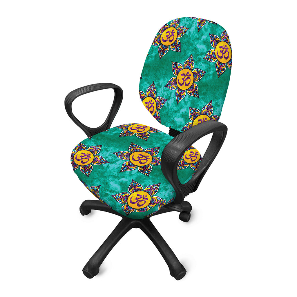 Boho Om Sign Pattern Print Office Chair Cover