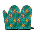Boho Om Sign Pattern Print Oven Mitts