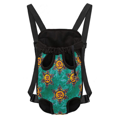 Boho Om Sign Pattern Print Pet Carrier Backpack