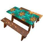 Boho Om Sign Pattern Print Picnic Table Cover