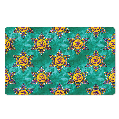 Boho Om Sign Pattern Print Polyester Doormat