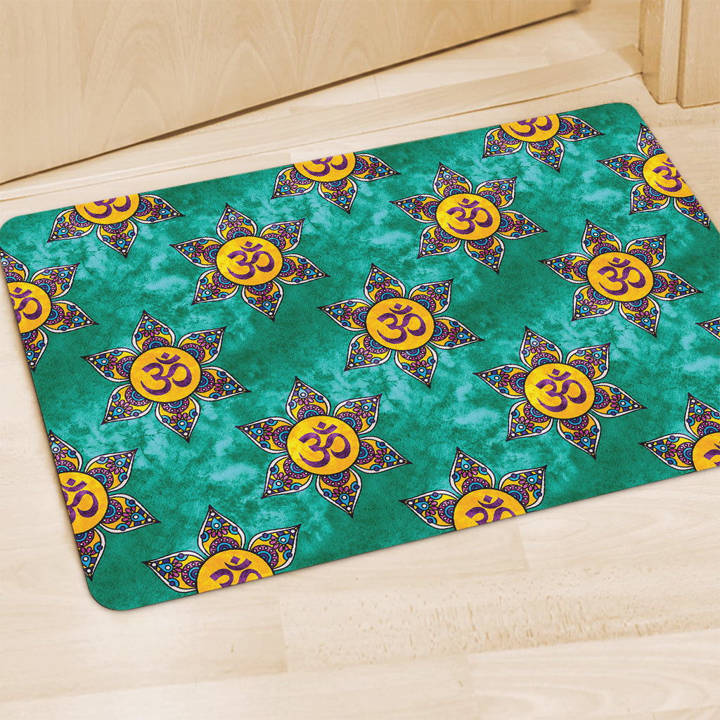 Boho Om Sign Pattern Print Polyester Doormat