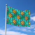 Boho Om Sign Pattern Print Polyester Flag