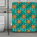 Boho Om Sign Pattern Print Polyester Shower Curtain