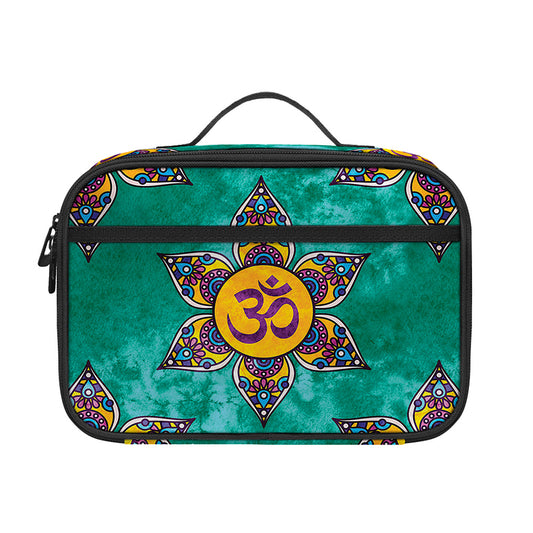 Boho Om Sign Pattern Print Portable Lunch Bag