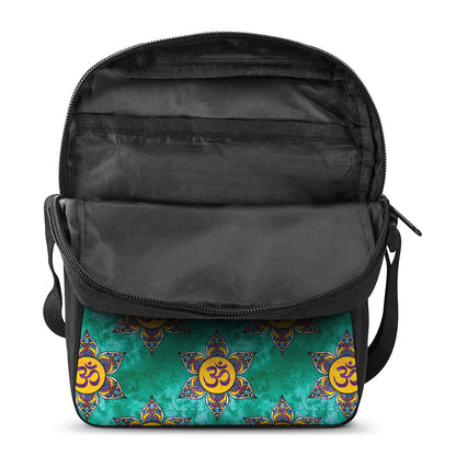 Boho Om Sign Pattern Print Rectangular Crossbody Bag