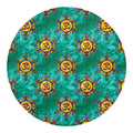 Boho Om Sign Pattern Print Round Blanket