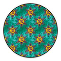 Boho Om Sign Pattern Print Round Floor Mat