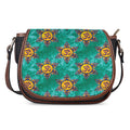 Boho Om Sign Pattern Print Saddle Bag