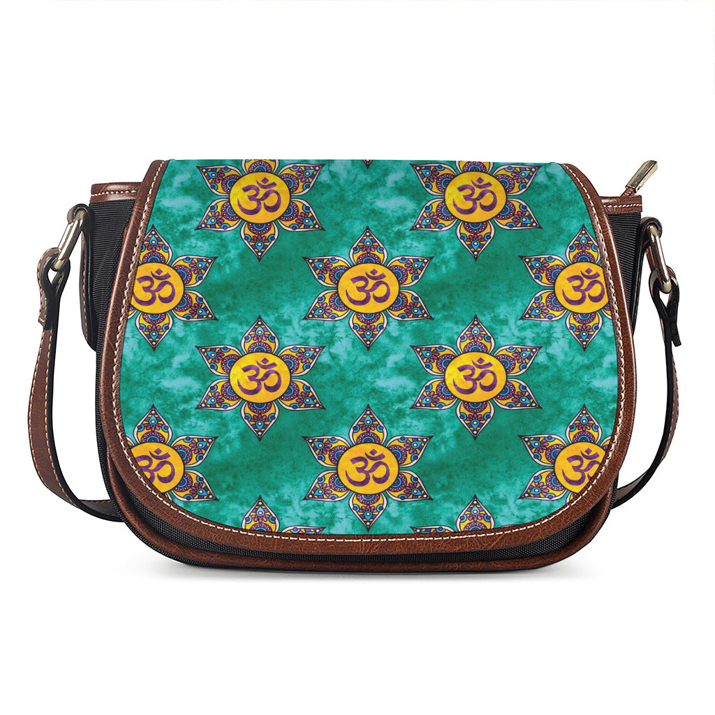 Boho Om Sign Pattern Print Saddle Bag