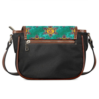 Boho Om Sign Pattern Print Saddle Bag