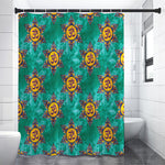 Boho Om Sign Pattern Print Shower Curtain