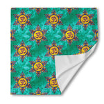 Boho Om Sign Pattern Print Silk Bandana