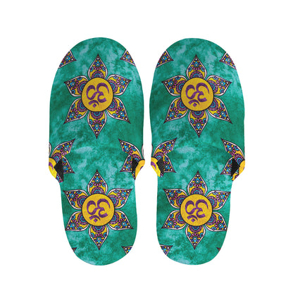 Boho Om Sign Pattern Print Slippers
