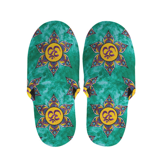Boho Om Sign Pattern Print Slippers