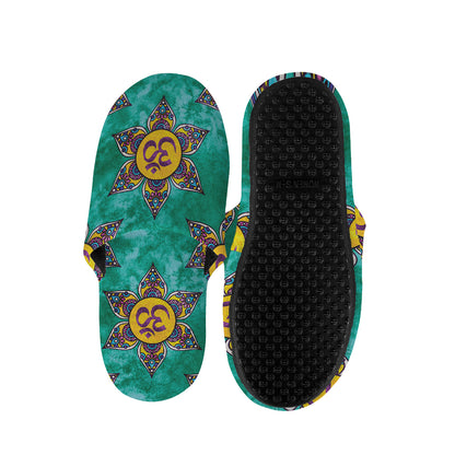 Boho Om Sign Pattern Print Slippers