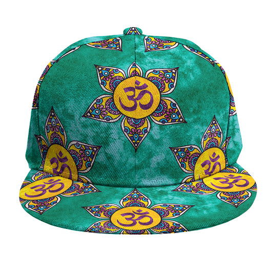 Boho Om Sign Pattern Print Snapback Cap