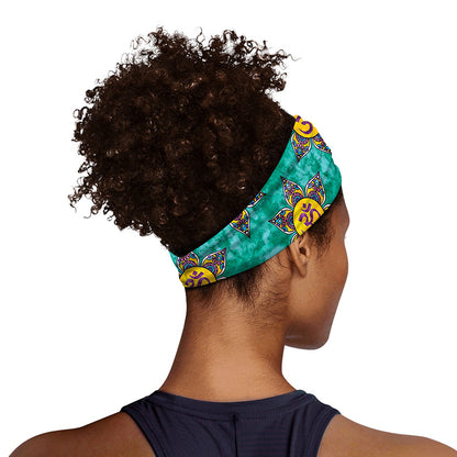 Boho Om Sign Pattern Print Sports Headband