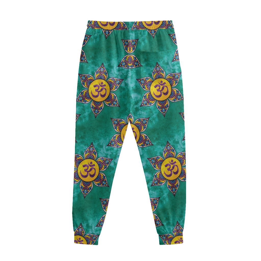 Boho Om Sign Pattern Print Sweatpants