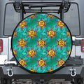 Boho Om Sign Pattern Print Tire Cover