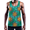 Boho Om Sign Pattern Print Men's Workout Tank Top
