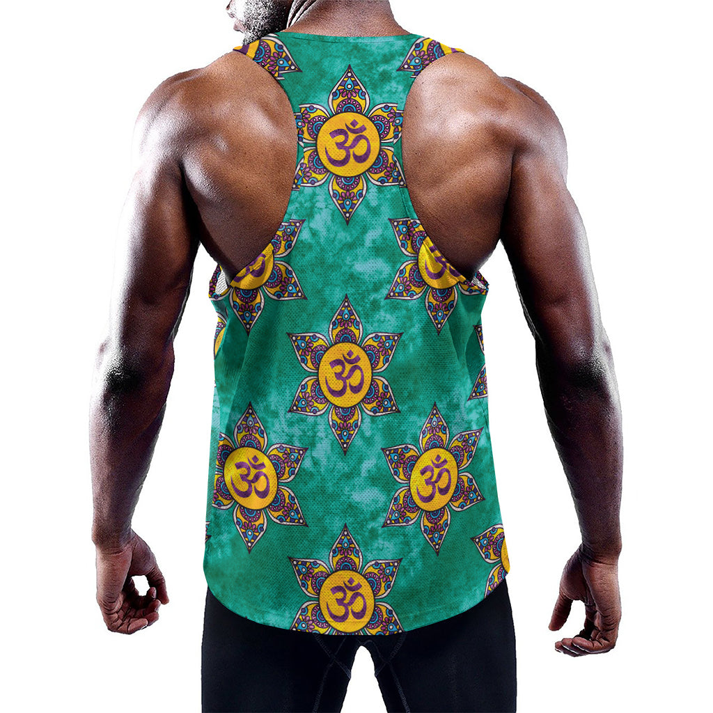 Boho Om Sign Pattern Print Training Tank Top