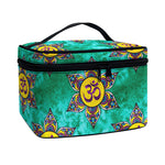 Boho Om Sign Pattern Print Travel Makeup Bag