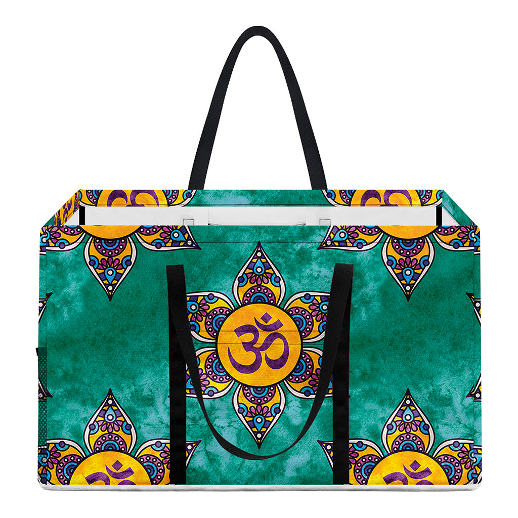 Boho Om Sign Pattern Print Utility Tote Bag