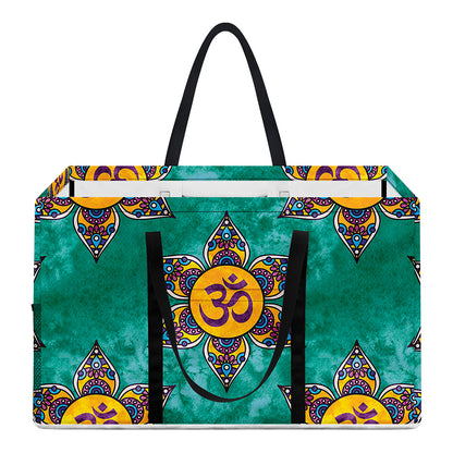 Boho Om Sign Pattern Print Utility Tote Bag